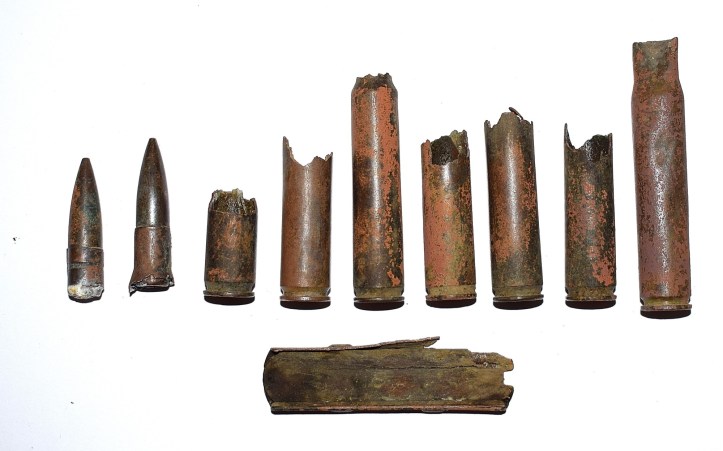 30cal cartridge cases and stripper clip