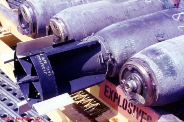 Tail pistol 500Lb bomb Phan Rang 1967a